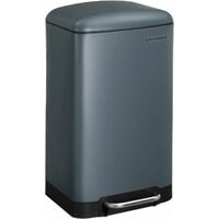 Poubelle 30 Litres, avec Pédale en Acier, Seau Intérieur et Couvercle, Poignée, Fermeture Discrète, Hermétique, pour Cuisine, Salon, Anthracite LTB01GS