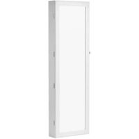 Armoire à Bijoux SONGMICS Avec Miroir Pivotant - Verrouillable, LED, Rangement Organisé Blanc/Noir