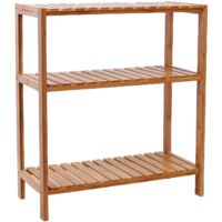 Etagère en bambou rangement salle de bain, 4 niveaux BCB33Y