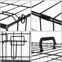 FEANDREA 2 Portes Cage pour chien pliable et transportable avec Poignée et Plateau 75 x 47 x 54cm par SONGMICS PPD30H - Noir