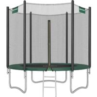 Songmics – Trampoline extérieur Ø 244 cm – Échelle amovible – Filet de sécurité – Charge maximale 80 kg – Cadre en acier galvanisé