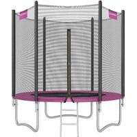 Trampoline extérieur, Diamètre 183 cm, TÜV Rheinland GS Certifica, Équipement jardin - Noir et Rose STR061P01V1
