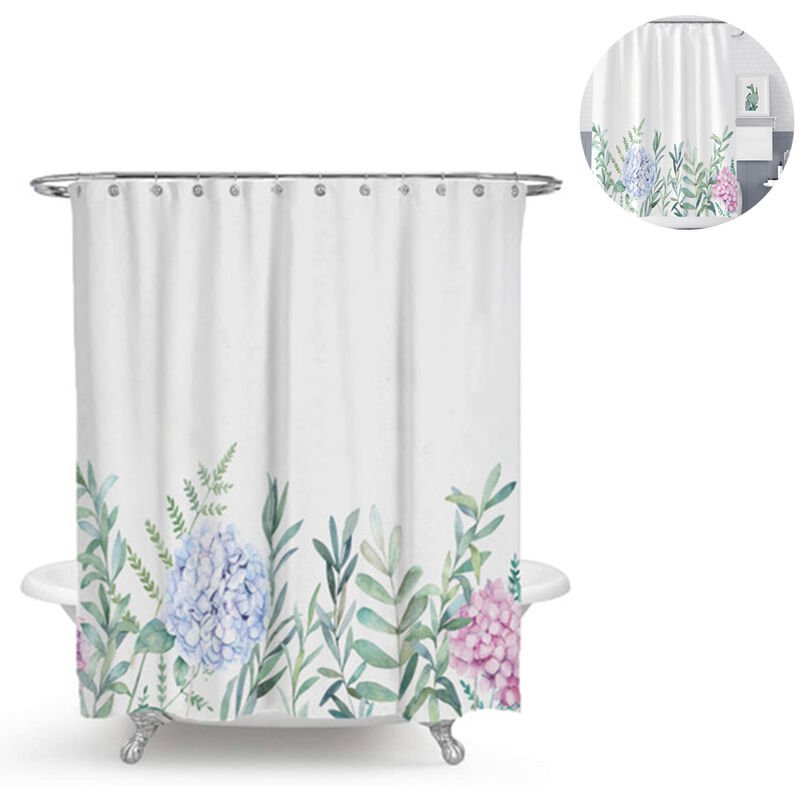 Cortina de ducha antimoho antibacteriana, lavable, con 12 cortinas