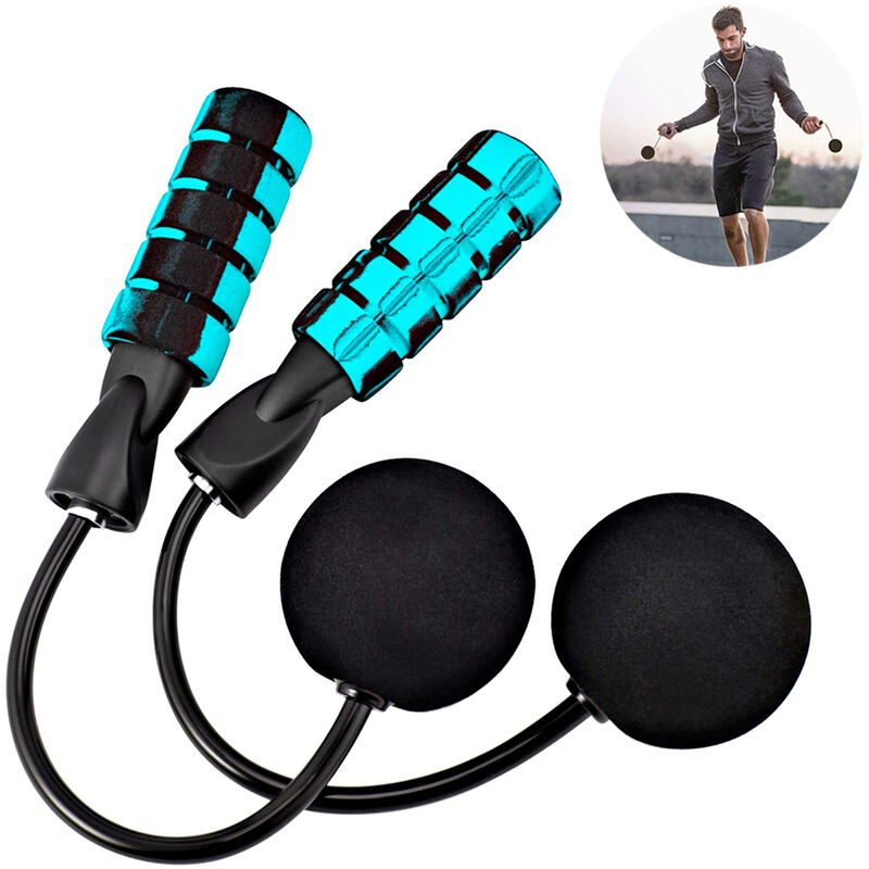  Cuerda de saltar, cable de salto de velocidad rápida sin  enredos con rodamientos de bolas para mujeres, hombres y niños, asas de  espuma ajustables, cuerdas de acero para fitness, negro, 1