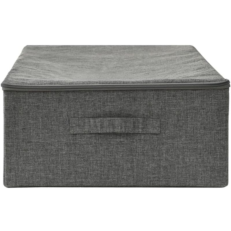 vidaXL Cajas de almacenaje 2 uds tela gris 50x30x25 cm