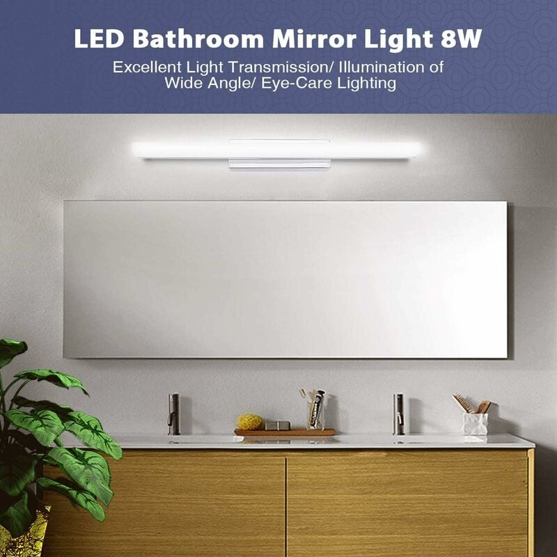 Aplique LED espejos de baños 5W Negro con fijación pinza o tornillos