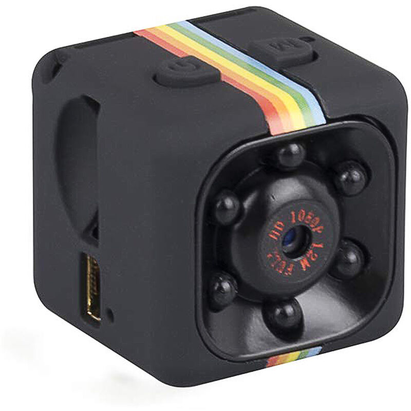 Cámara espía, mini cámara HD DVR 1080P cámara oculta visión nocturna infrarroja, pequeña cámara de niñera admite detección de movimiento para el hogar/vigilancia/coche/dron/oficina negro