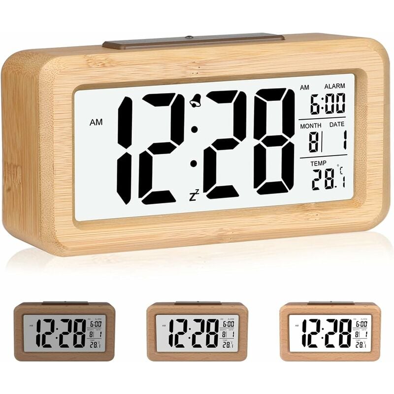 ORIA Reloj despertador analógico, reloj despertador analógico sin tictac de  4 pulgadas para dormitorio, funciona con pilas, pequeño reloj de noche