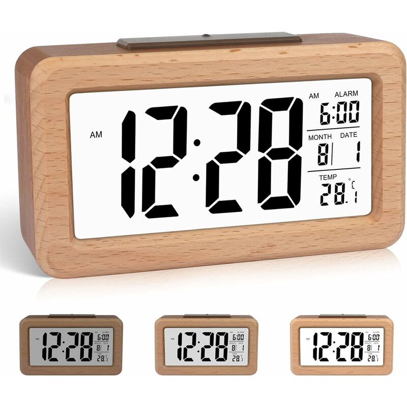 Reloj despertador de sobremesa digital con retroiluminación (Nedis  CLDK003GY)