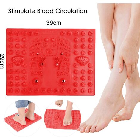 Masajeador de pies y herramienta de reflexología - Tabla de masaje para  aliviar el dolor de talón y pies - Alfombrilla de acupresión con tabla de