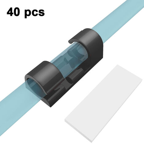 Clip Autoadhesivo ajustable de Cables Sujetacables adhesivo negro