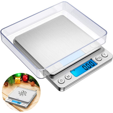 Báscula de cocina digital, 500g / 0.01g Báscula de joyería pequeña, Báscula  de alimentos de peso
