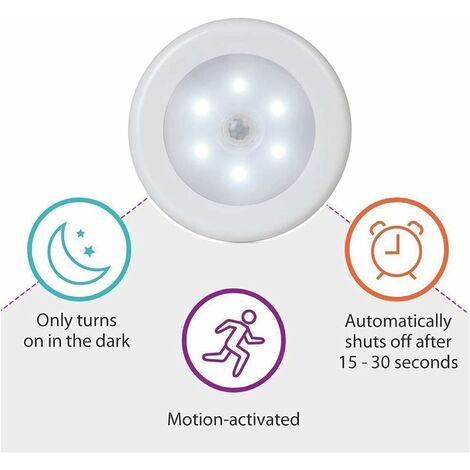 Luz LED Lámpara de Noche con Sensor de Movimiento Recargable para Cocina,  Baño, Cuarto, Etc