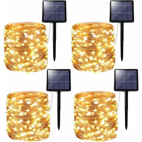 Tira Led 8 Modos De Luces Solares Para Jardín Exterior 12m