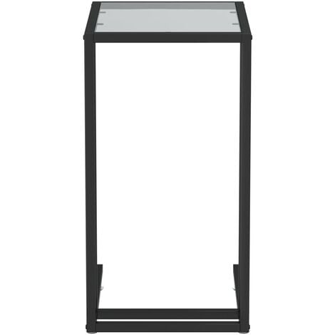 Mesa auxiliar de ordenador vidrio transparente 38x38x50 cm