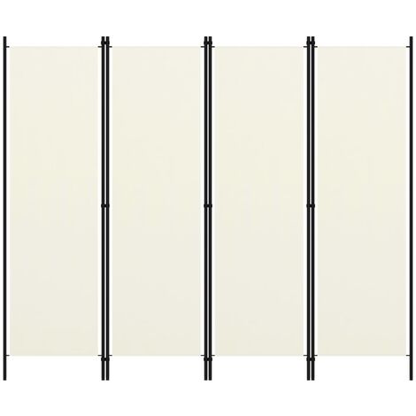 HOMCOM Biombo de 4 Paneles de Bambú Separador de Ambientes Plegable Divisor  de Espacios para Dormitorio Salón 180x180x1,9 cm Marrón y Negro