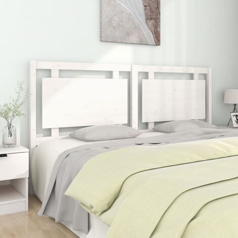 VidaXL Cabecero de cama madera maciza de pino blanco 105,5x4x100 cm