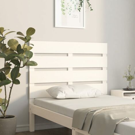 Cabecero de cama madera maciza de pino blanco 186x4x100 cm