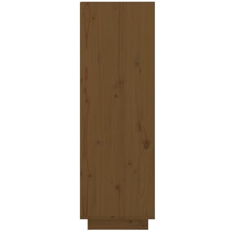 Armario zapatero de madera maciza de pino blanco 34x30x105 cm