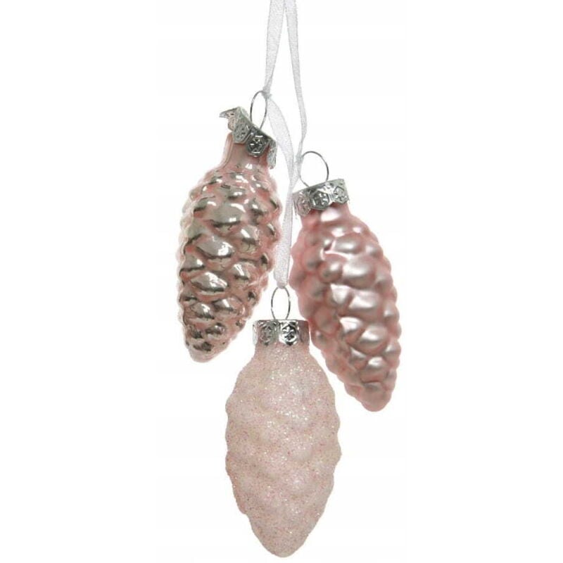 Décoration Pomme De Pin Pour Sapin De Noël En Verre 2,5 Cm Couleurs