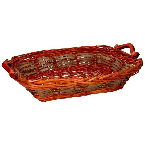Panier rectangulaire en osier buff. Qualité supérieure
