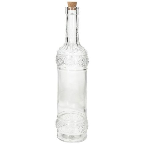 Flacon en verre transparent 125 ml avec bouchon liège