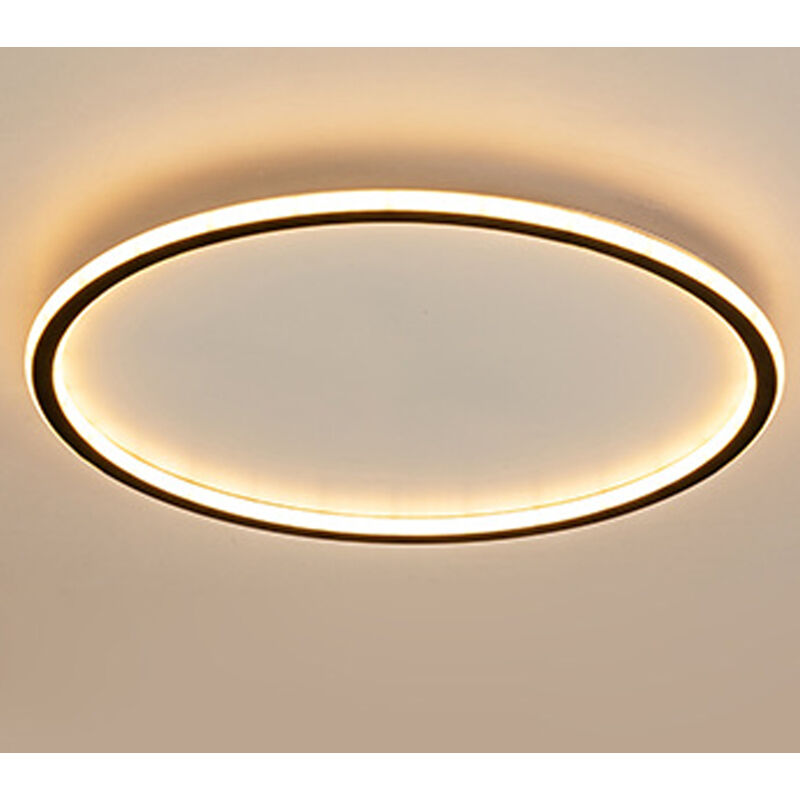 Spot Plafond LED Noir Blanc Chaud 3000K 12W Luminaire Plafonnier Salon Salle à Manger Cuisine Couloir Chambre 140MM [Classe énergétique E