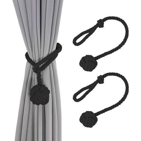 Embrasses De Rideaux En Coton 2 Pièces - Style Bohème Avec Boule Gland