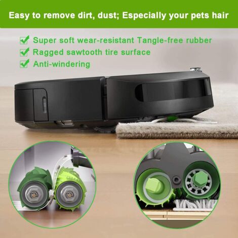 Pièces Accessoires Compatible Pour Irobot Roomba E5 E6 E7 I7 I7+ I8 I8+ J7 J7+ I6 I6+ I4 I4+ I3 I3+ Aspirateur, Remplaçant Filtres Et Brosses Kit Pour Aspirateur Robot - 11PCS