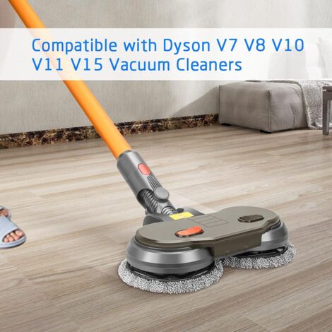 Tête De Balai Electrique Pour Dyson V15 V11 V10 V8 V7 Aspirateur, Tête De Vadrouille Avec Réservoir D'Eau Amovible, 12 Vadrouille Lavable