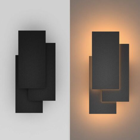 24W Lampe Murale Moderne Simple Applique Murale Led Interieur Applique Murale Blanc Chaud 3 En 1 Pour Salon Chambre Escalier Couloir Noir