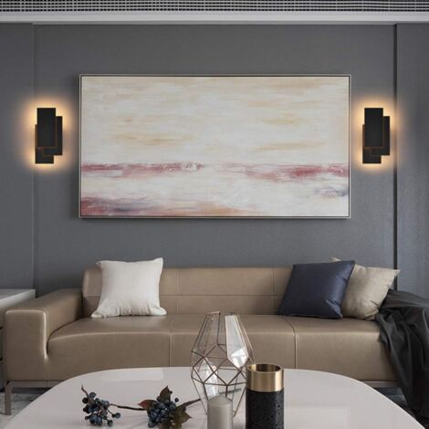 Applique Murale Led Interieur 24W Lampe Murale Moderne Simple Applique Murale Blanc Chaud 3 En 1 Pour Salon Chambre Escalier Couloir Noir