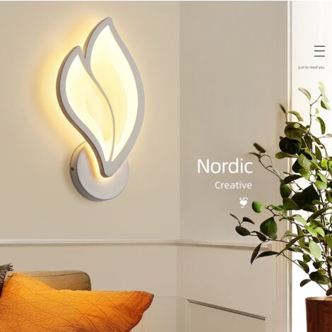 Applique Murale Led, Applique Murale Créative, Applique Murale Moderne En Acrylique Pour Chambre À Coucher, Couloir, Salon, Bureau - Blanc Chaud