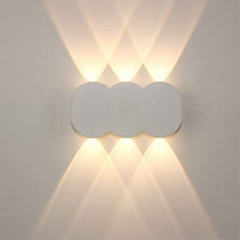 Applique Murale Minimaliste D'Intérieur Lampe Murale Led 6W Blanche, Applique Murale Moderne Pour Couloir, Chambre À Coucher, Salon (Blanc Chaud)