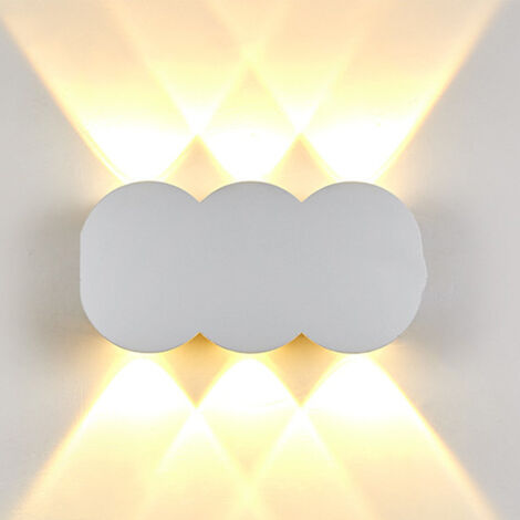 Applique Murale Minimaliste D'Intérieur Lampe Murale Led 6W Blanche, Applique Murale Moderne Pour Couloir, Chambre À Coucher, Salon (Blanc Chaud)