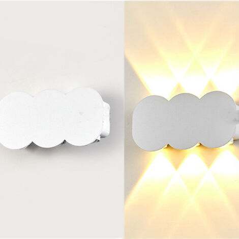 Applique Murale Minimaliste D'Intérieur Lampe Murale Led 6W Blanche, Applique Murale Moderne Pour Couloir, Chambre À Coucher, Salon (Blanc Chaud)