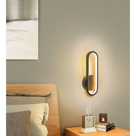 Applique Murale Moderne Applique Murale Créative Noire Applique Murale D'Intérieur Led Blanche 3000K, Pour Couloir, Escaliers, Hôtel, Salon, Chevet