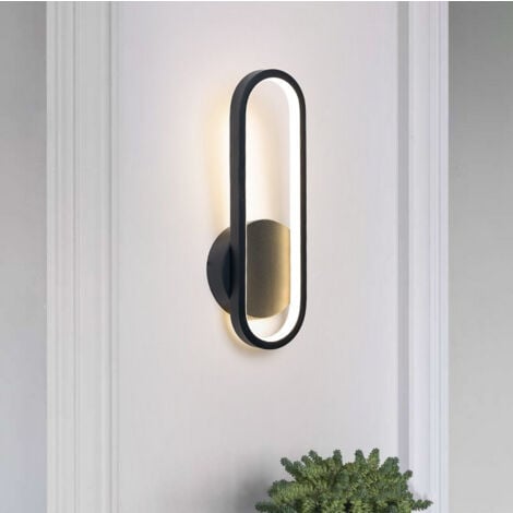 Applique Murale Moderne Applique Murale Créative Noire Applique Murale D'Intérieur Led Blanche 3000K, Pour Couloir, Escaliers, Hôtel, Salon, Chevet