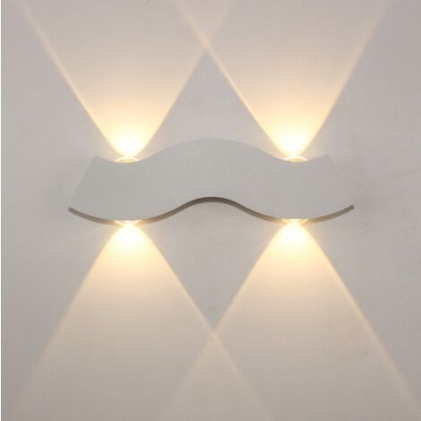 Applique Murale Led Applique Murale Moderne 3000K Blanc Chaud Applique Murale Intérieure Pour Salon, Escaliers, Chambre À Coucher, Jardin (Blanc)