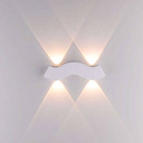 Applique Murale Led Applique Murale Moderne 3000K Blanc Chaud Applique Murale Intérieure Pour Salon, Escaliers, Chambre À Coucher, Jardin (Blanc)