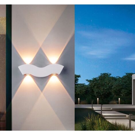 Applique Murale Led Applique Murale Moderne 3000K Blanc Chaud Applique Murale Intérieure Pour Salon, Escaliers, Chambre À Coucher, Jardin (Blanc)