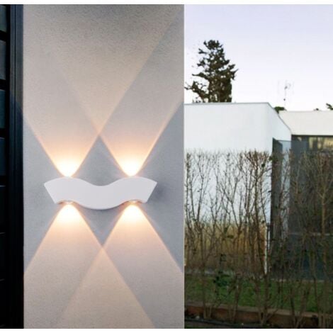 Applique Murale Led Applique Murale Moderne 3000K Blanc Chaud Applique Murale Intérieure Pour Salon, Escaliers, Chambre À Coucher, Jardin (Blanc)