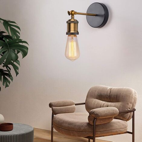 2 Pièces, Applique Murale Antique Rétro Applique Murale D'Intérieur Moderne Lampe Murale Vintage E27