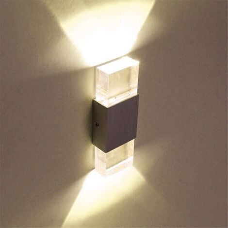 Applique Murale En Acrylique, Applique Murale Moderne Blanc Chaud, Applique Murale D'Intérieur Led 6W Pour Salon, Chambre À Coucher