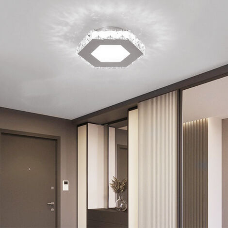 Lustre Led Lampe De Plafond En Cristal Plafonnier Moderne Blanc Froid Pour Chambre À Coucher Salle À Manger Couloir Cuisine