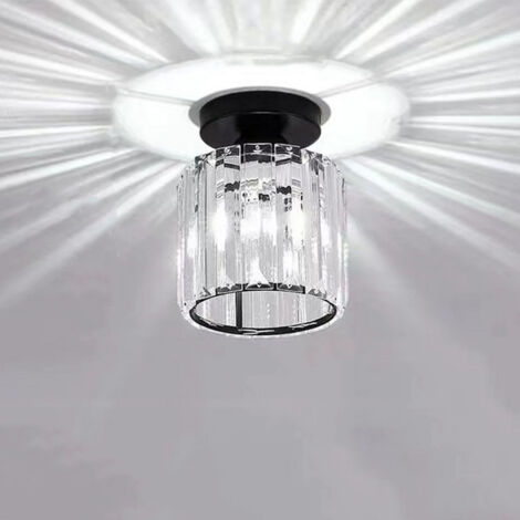 Stoex – Lustre moderne en verre noir – Plafonnier créatif E27 pour couloir, bureau, chambre, cuisine, balcon, salle à manger – Installation simple