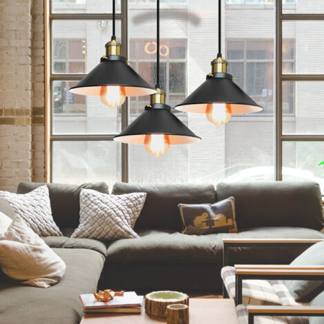 Plafonnier Vintage, Lampe De Plafond Industrielle Métal Rétro E27 Led