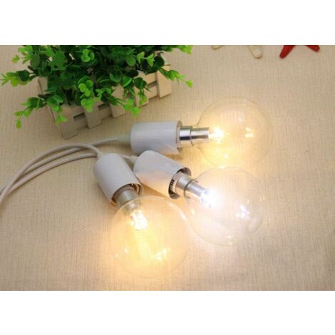 Plafonnier Vintage Antique E27 Lustre Rétro Suspension Luminaire D'Intérieur Blanc 3 Têtes