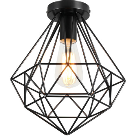 Suspension, lustre à 2 têtes avec ampoule, plafonnier vintage, lampe de chevet, lampe d'îlot