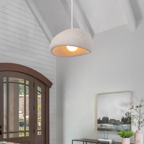 2X 30CM Lustre Personnalisé Créatif D'Intérieur Plafonnier Rétro E27 Suspension Lustre Moderne Gris